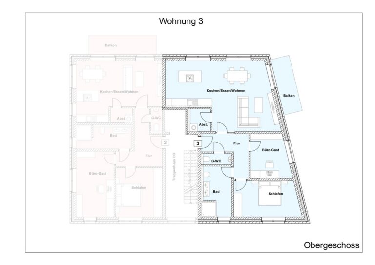 Grundriss Wohnung 3 - 1. OG