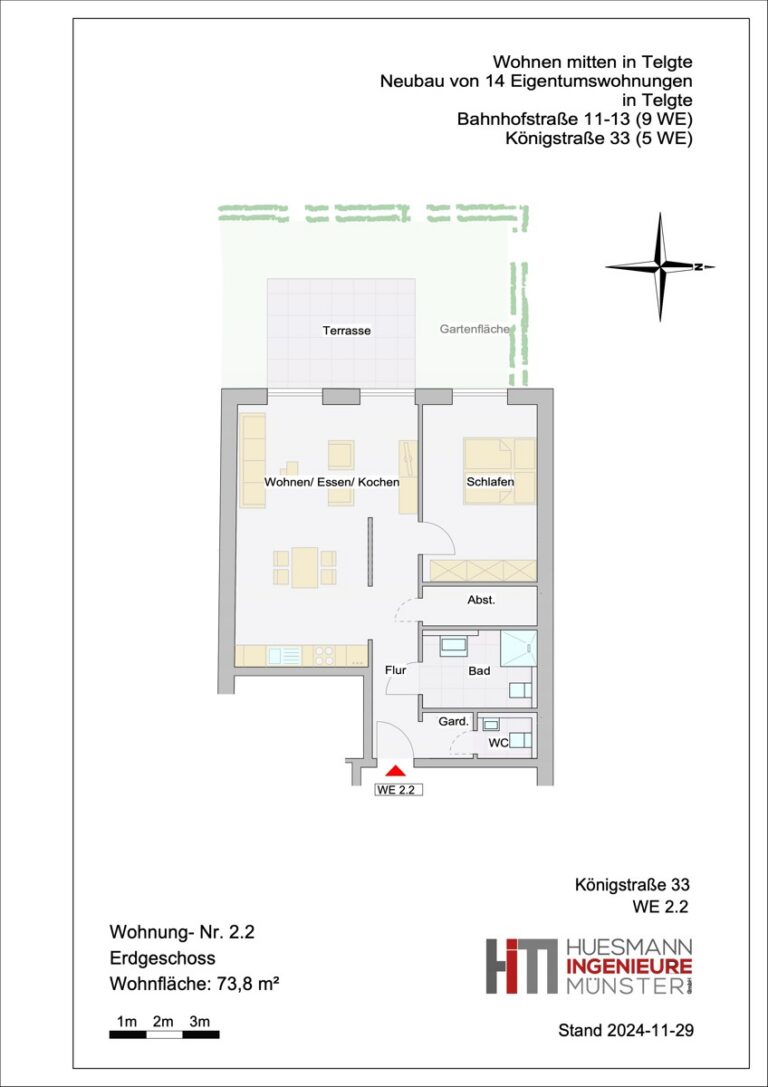 Grundriss Wohnung 2.2