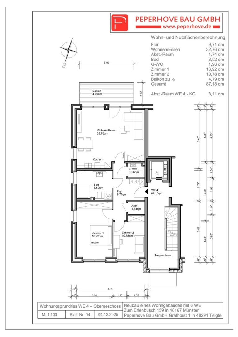 Grundriss Wohnung 4