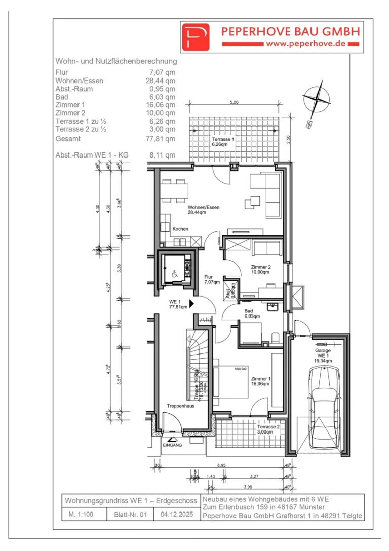 Grundriss Wohnung 1